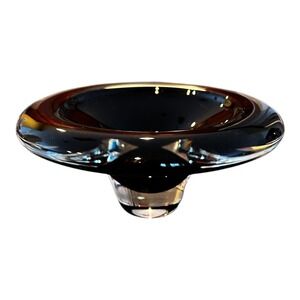 Vintage Nuutajärvi Notsjö Finland Art Glass‎ jaakko niemi Vase Signed approx 7x4